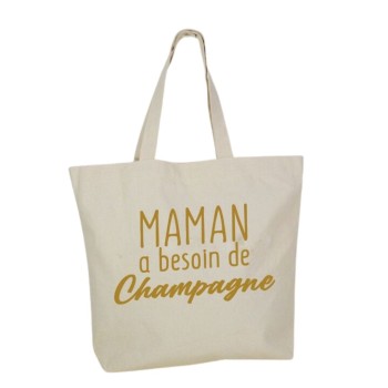 Cabas "Maman a besoin de Champagne"