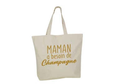 Cabas "Maman a besoin de Champagne"