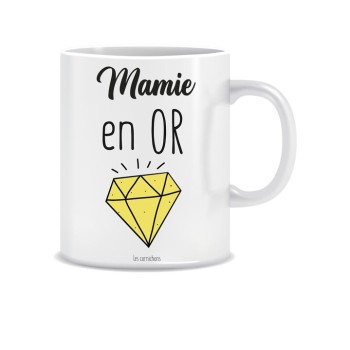 Mug "Mamie en or" - décoré en France