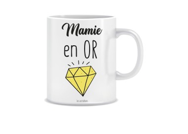 Mug "Mamie en or" - décoré en France