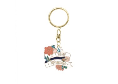 Porte clés "je t aime maman"