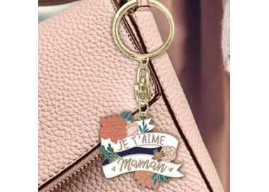 Porte clés "je t aime maman"