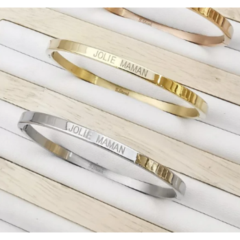 Bracelet "Jolie Maman" - Acier inoxydable