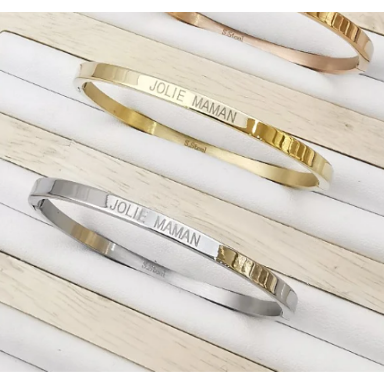 Bracelet "Jolie Maman" - Acier inoxydable Bracelet "Jolie Maman" - Acier inoxydable