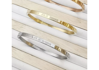 Bracelet "Jolie Maman" - Acier inoxydable