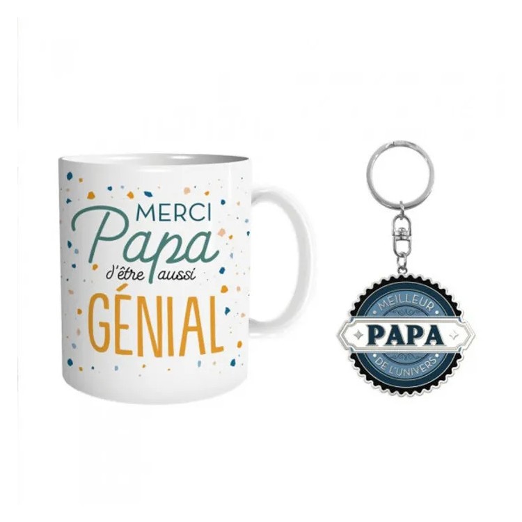 Coffret mug et porte clés "meilleur papa" Coffret mug et porte clés "meilleur papa"