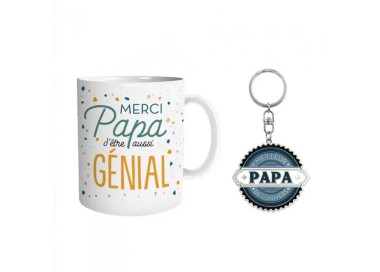 Coffret mug et porte clés "meilleur papa"