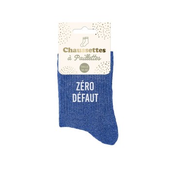 Chaussettes paillettes "Zéro défaut" - Bleu