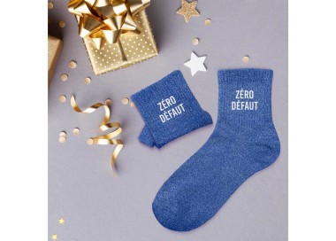 Chaussettes paillettes "Zéro défaut" - Bleu