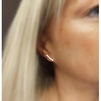 Boucles d'oreilles Oxydes de Zirconium en Acier - Créateur français