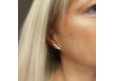 Boucles d'oreilles Oxydes de Zirconium en Acier - Créateur français