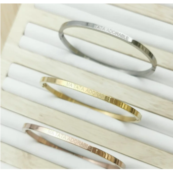 Bracelet "Ma tata adorable" - Acier Inoxydable