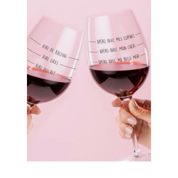 Coffret de 2 verres à vin gradués