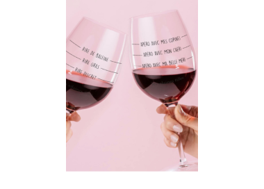 Coffret de 2 verres à vin gradués