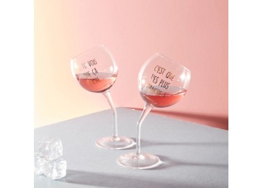 Coffret de 2 verres penchés