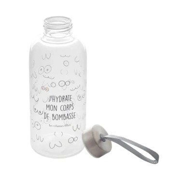 Gourde en verre "J'hydrate mon corps de bombasse"
