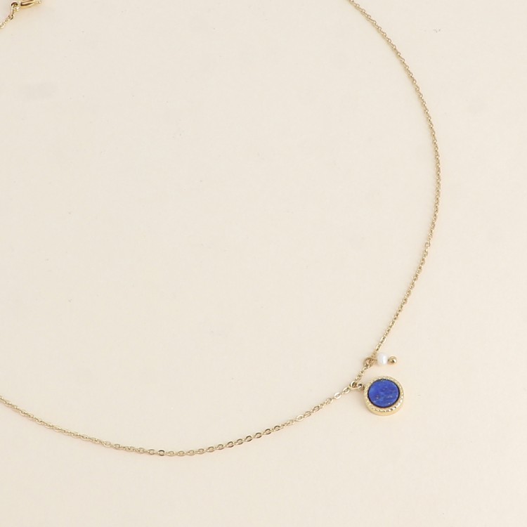 Collier - Lapis lazuli et perle d'eau douce
