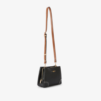 Sac multipoches en simili cuir grainé noir - LOLLIPOPS