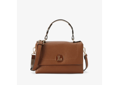 Sac à main/bandoulière en simili cuir grainé cognac - LOLLIPOPS