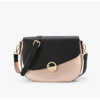 Sac Bandoulière Noir et Rose métallisé - LOLLIPOPS