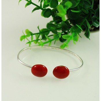 Bracelet Céramique Rouge Coquelicot- Créateur gevole