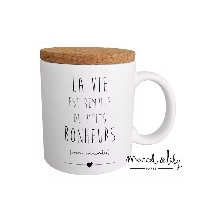 Mug "La vie est remplie de p'tits BONHEURS" - Marcel & Lily
