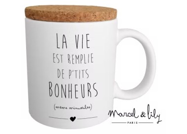 Mug "La vie est remplie de p'tits BONHEURS" - Marcel & Lily