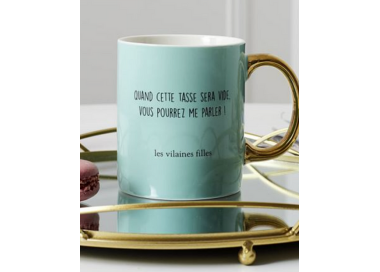 Mug "quand cette tasse sera vide, vous pourrez me parler" - Création française