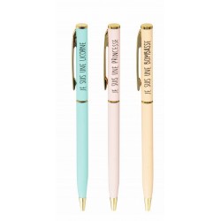 Coffret de 3 stylos "Princesse, Licorne, Bombasse" - Les Vilaines Filles