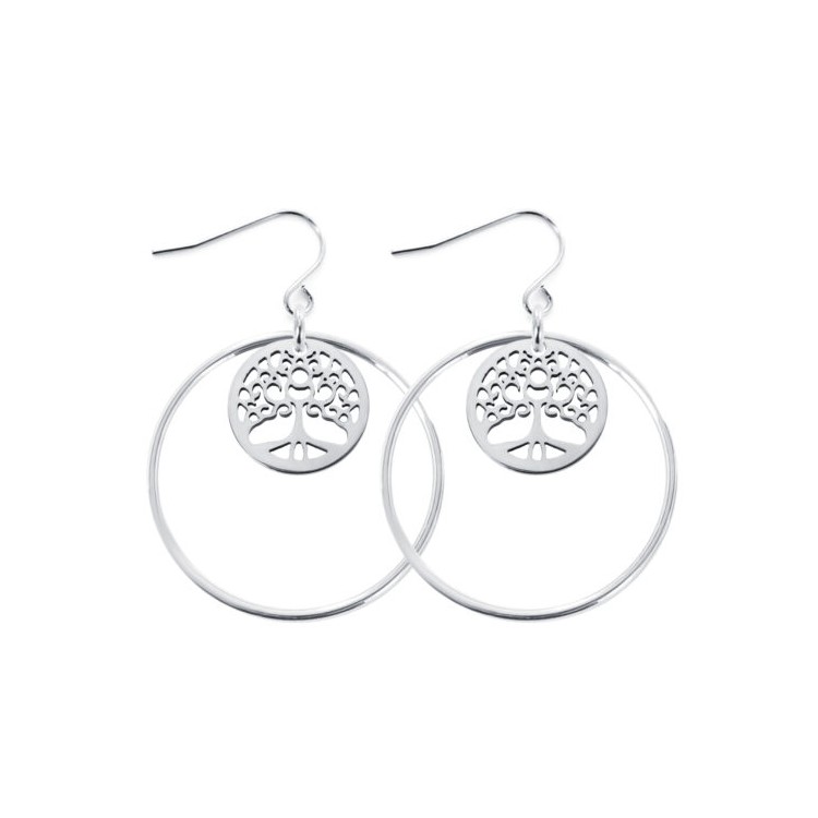 Boucles d'oreilles arbre de vie