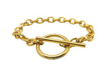 Bracelet doré maille ovalisé en Acier