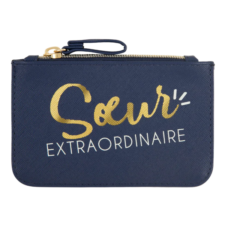 Petite pochette "Soeur extraordinaire"