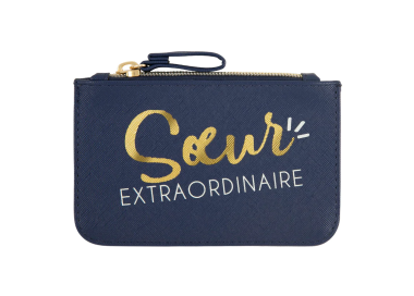 Petite pochette "Soeur extraordinaire"