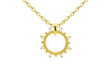 Collier doré Soleil en Acier