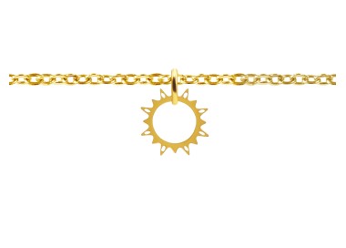 Bracelet doré Soleil en Acier- Créateur français