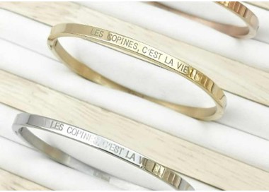 Bracelet "Les copines c'est la vie" - Acier Inoxydable