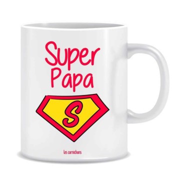 Mug "Super papa" - décoré en France