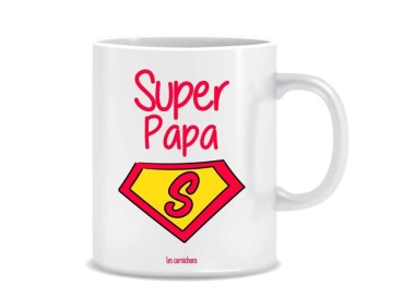 Mug "Super papa" - décoré en France