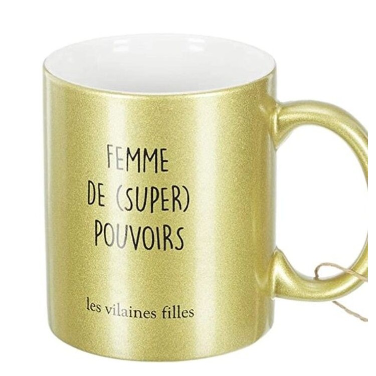 Mug doré "Femme de (super) pouvoirs