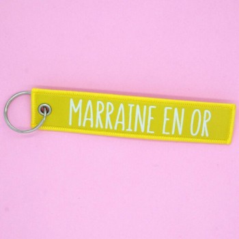 Porte clés "Marraine en or"