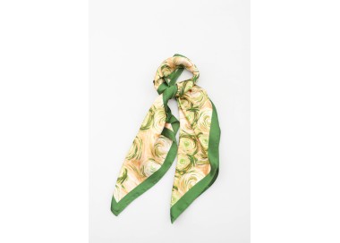 Foulard carré 20% Soie - Vert